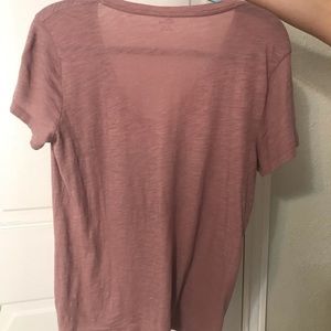 Wine V neck T-shirt